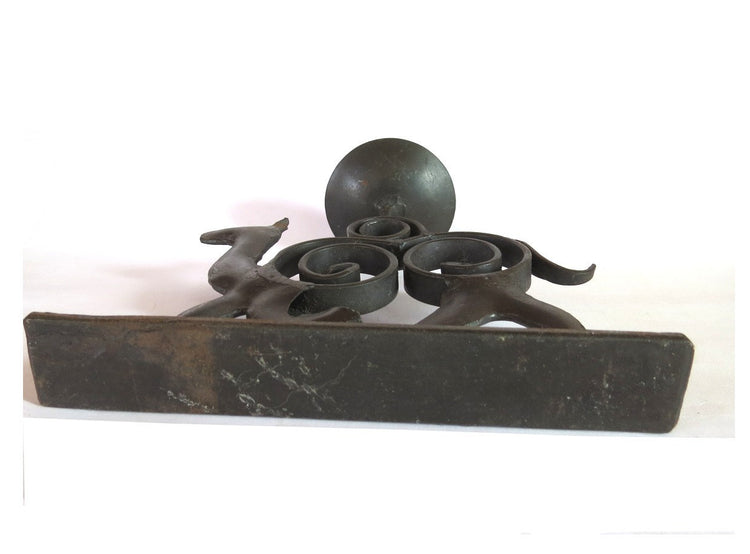 Candle holder vintage. Candlestick. Rustic candle holder. Metal candle holder. Llama. Lama. Iron candle holder. Metal candlestick.