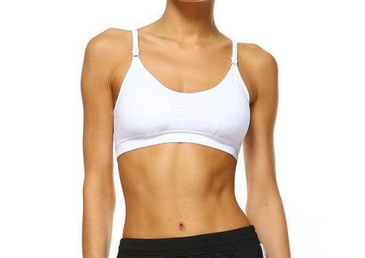 Fit-Fashion Sports Bra - Pilates Top, Yoga Top, Chic-Bra Top, White Stylish Bra Top, Gym Bra Top, Women Bra Top