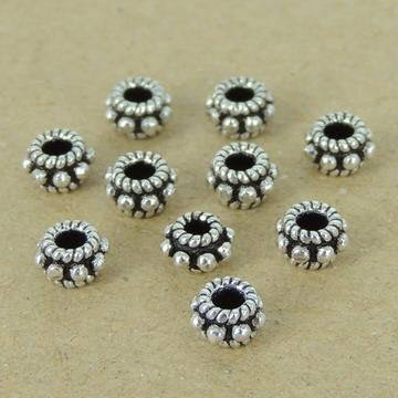 New 2 10 PCS 925 Sterling Silver Spacers Beads Vintage WSP397X10 Wholesale: See Discount Coupons in Item Details