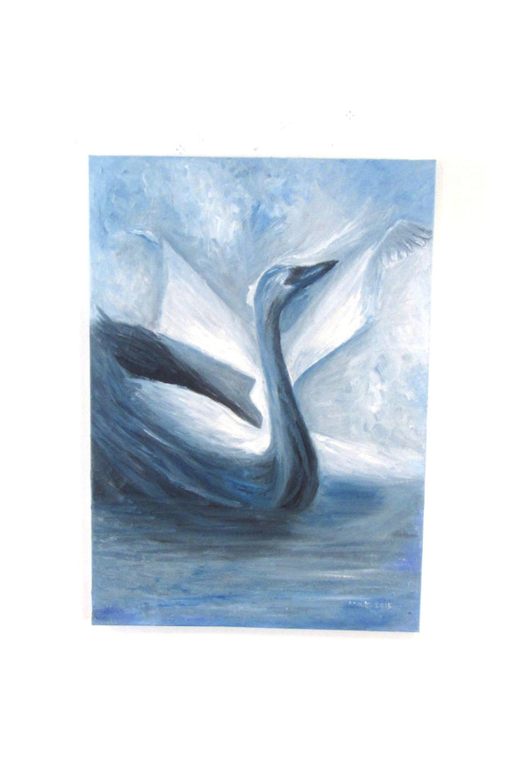 Film art. Black swan movie. Swan lake ballet painting. Ballerina painting. Swan painting. Surreal painting. Oil on canvas.