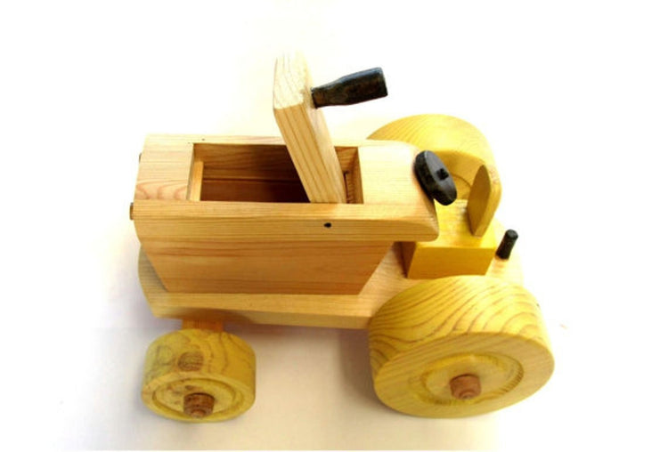 Wood toy. Tractor. Toy tractor with a cart. Wooden toy for kids. Boys holiday gift. Solid wood toy. Holiday gift ideas.