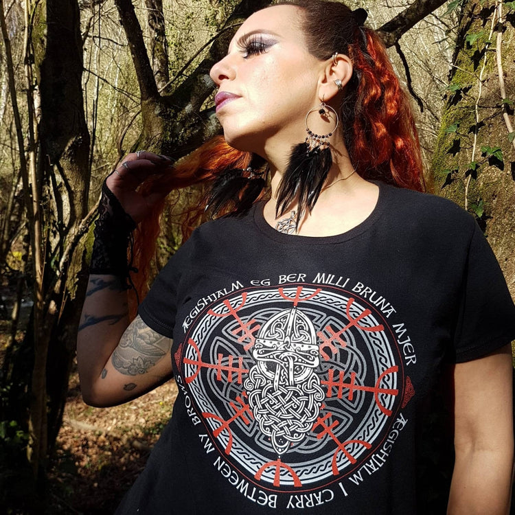 Aegishjalmur Viking T-Shirt: Norse Helm of Awe, Valhalla