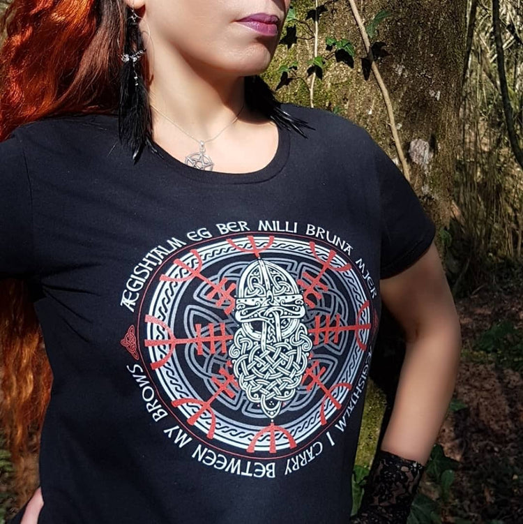Aegishjalmur Viking T-Shirt: Norse Helm of Awe, Valhalla
