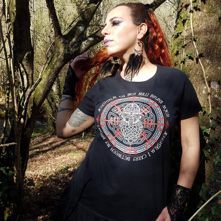 Aegishjalmur Viking T-Shirt: Norse Helm of Awe, Valhalla