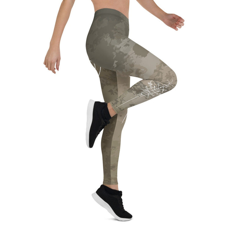 Viking Runes Leggings: Norse Bindrunes, Aegishjalmur Amulet