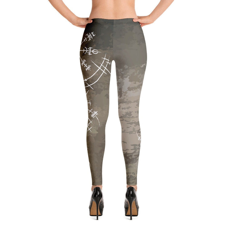 Viking Runes Leggings: Norse Bindrunes, Aegishjalmur Amulet