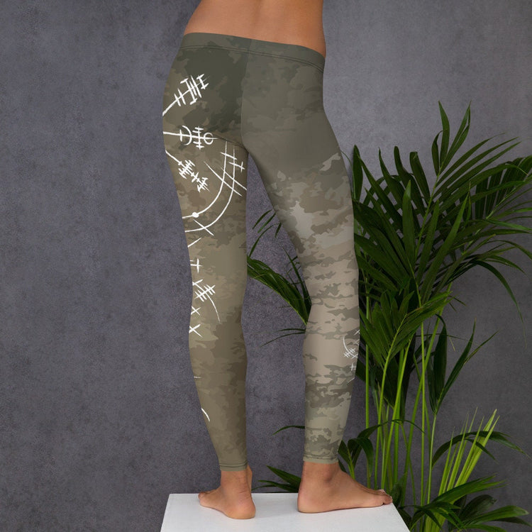 Viking Runes Leggings: Norse Bindrunes, Aegishjalmur Amulet