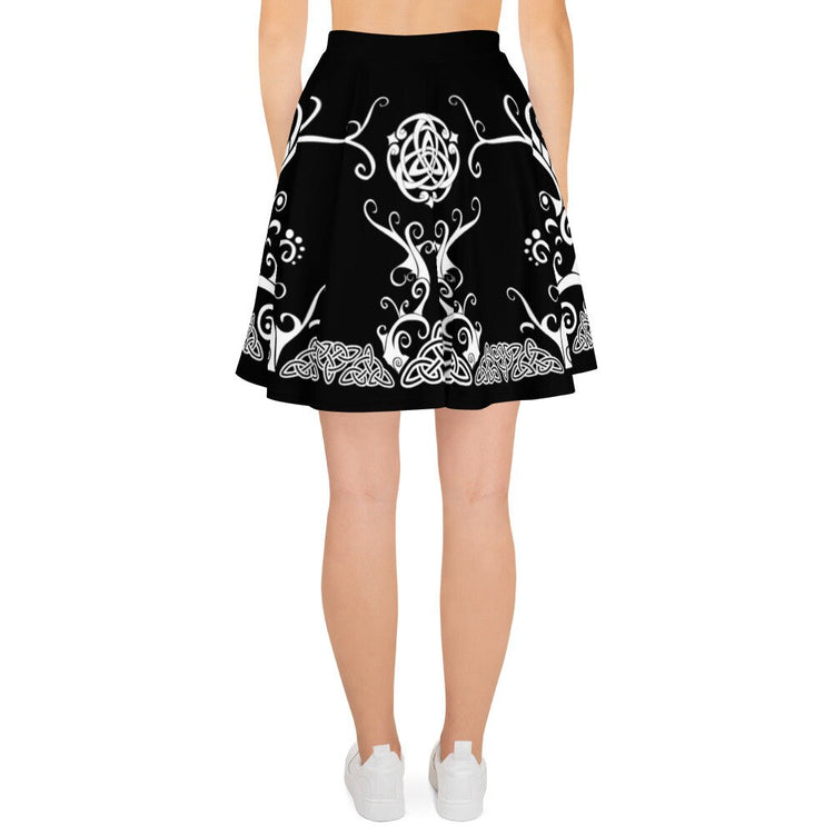 Witch Skater Skirt: Gothic Pagan Pentagram Clothing