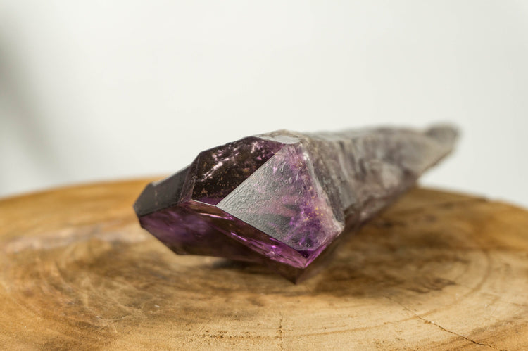 Dragon Tooth Amethyst, Raw and Natural Bahia Amethyst Scepter, Perfectly Formed Phantom Amethyst, Deep Purple, XL (12 in) 910g - 2.0 lb