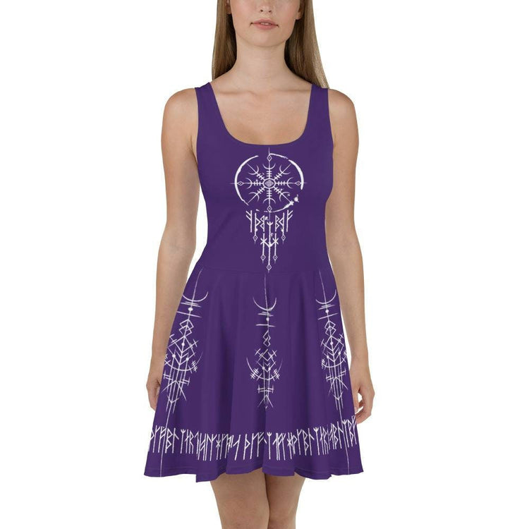 Norse Dreamcatcher Dress: Viking Runes Amulet, Pagan Clothing