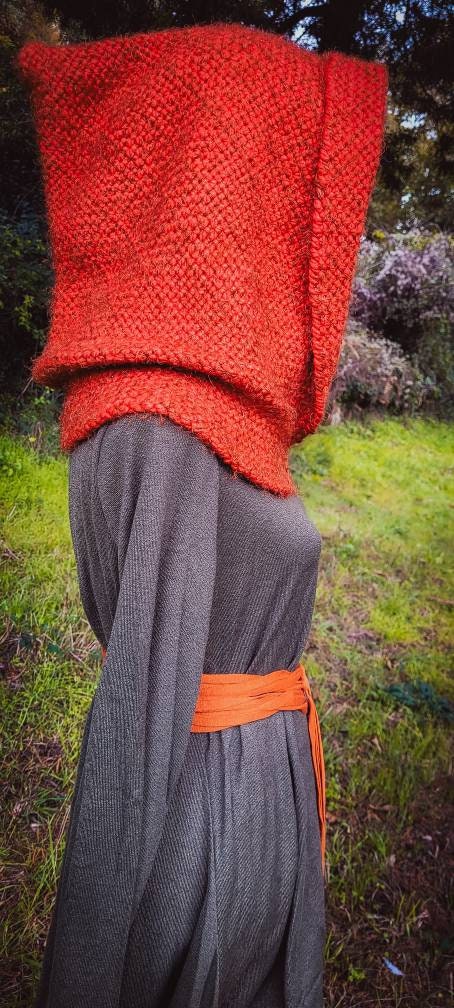 Handwoven Autumn Hood, Norse Witch, Larp, Viking Wedding