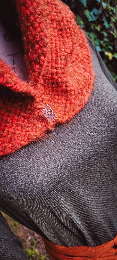 Handwoven Autumn Hood, Norse Witch, Larp, Viking Wedding