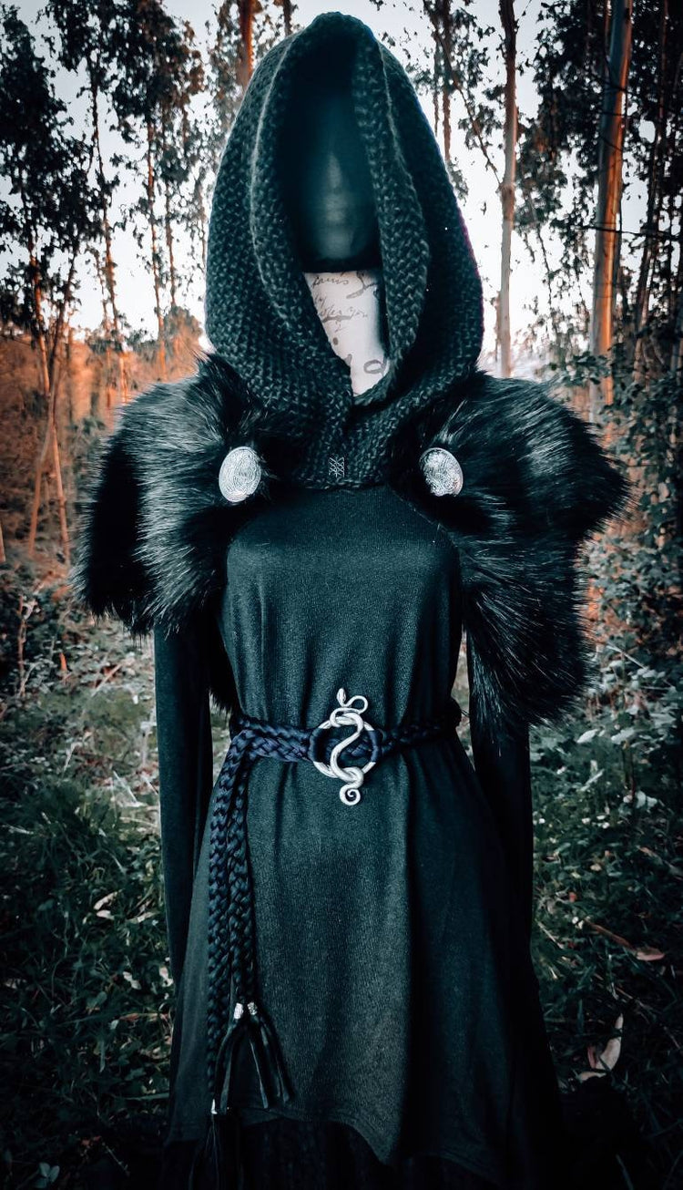 Lilith Serpent Belt: Gothic Pagan Recycled Fabric Amulet