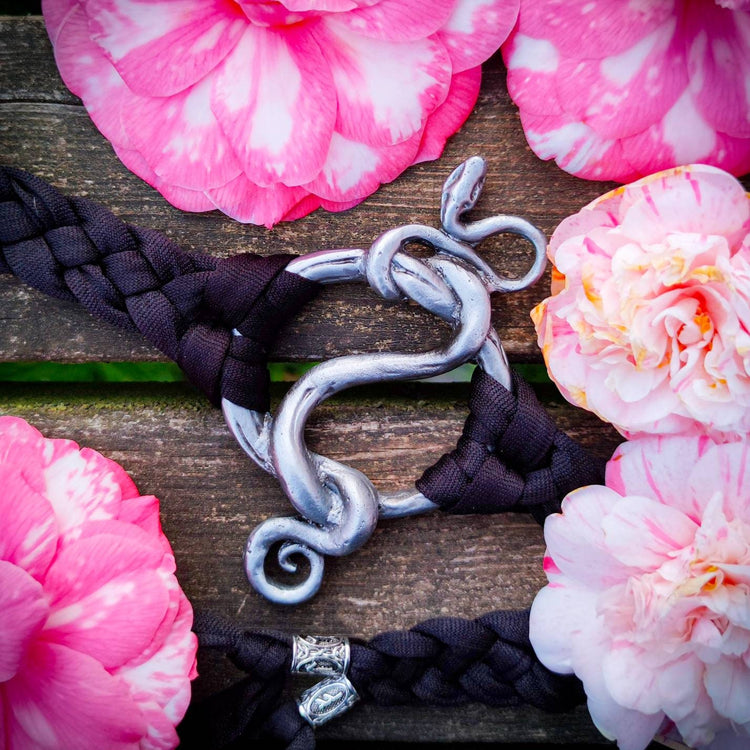 Lilith Serpent Belt: Gothic Pagan Recycled Fabric Amulet