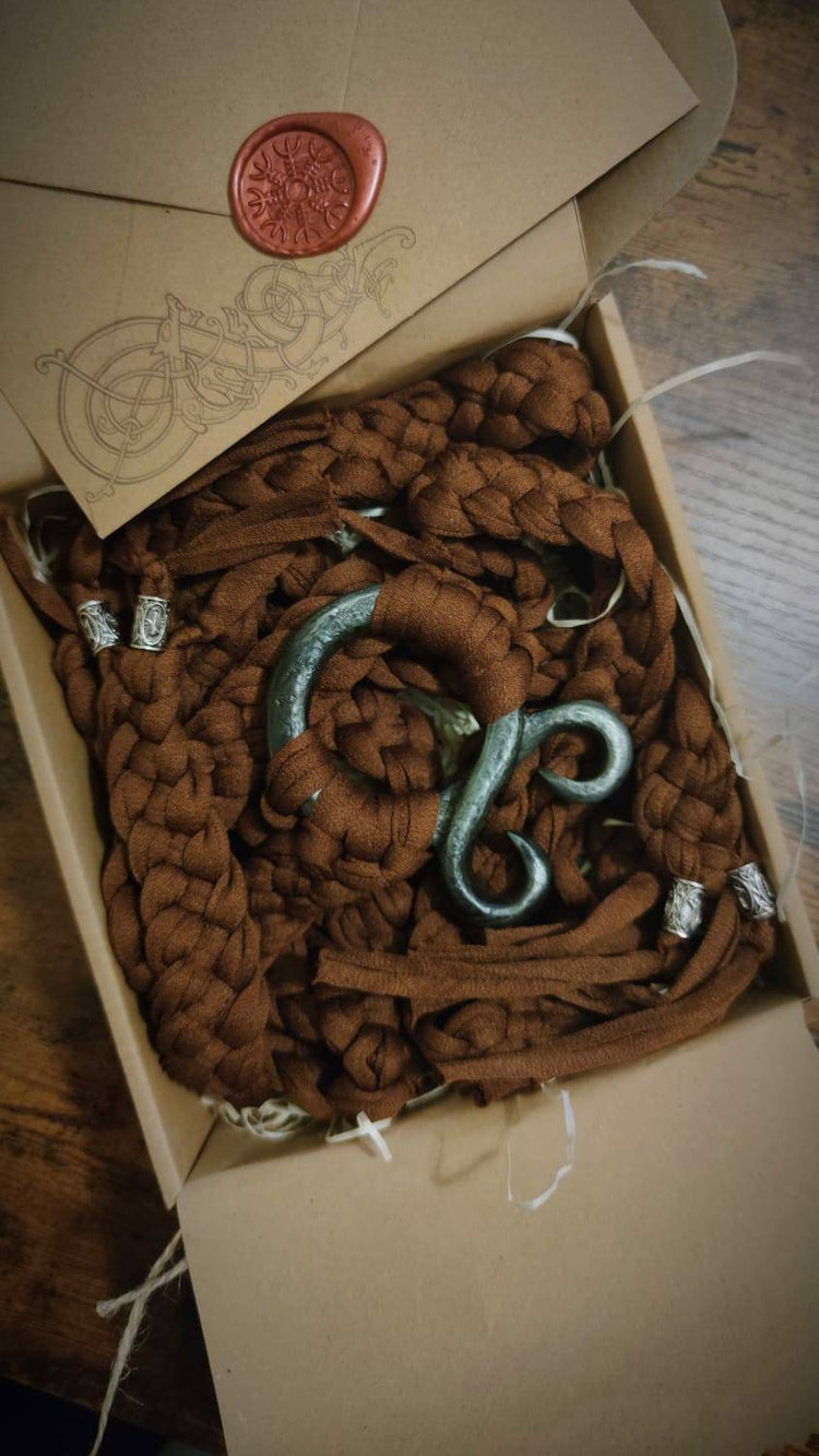 Handwoven Troll Cross Belt: Braided Norse Pagan Belt