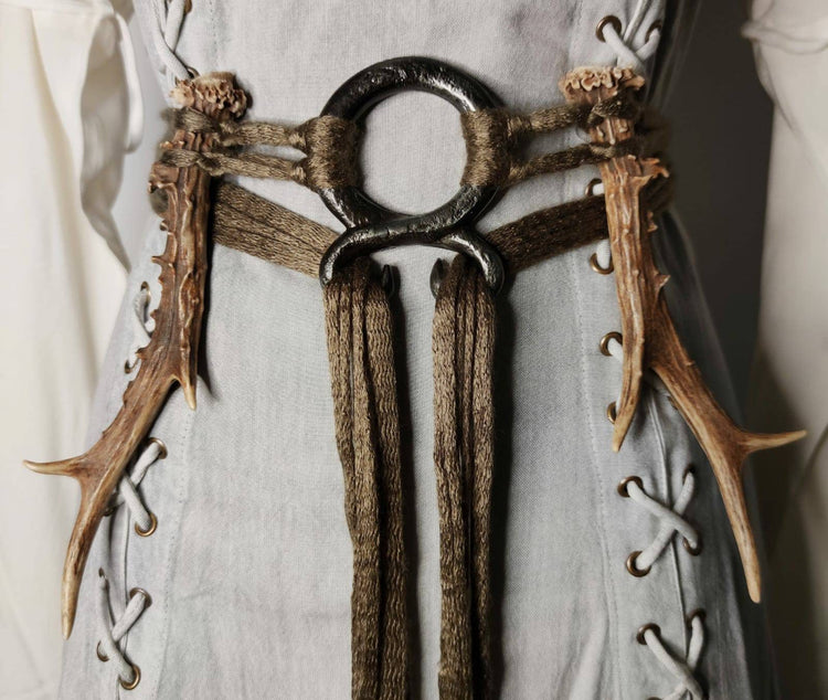 Handmade Norse Antler Belt: Pagan Witch, Larp, Viking Amulet