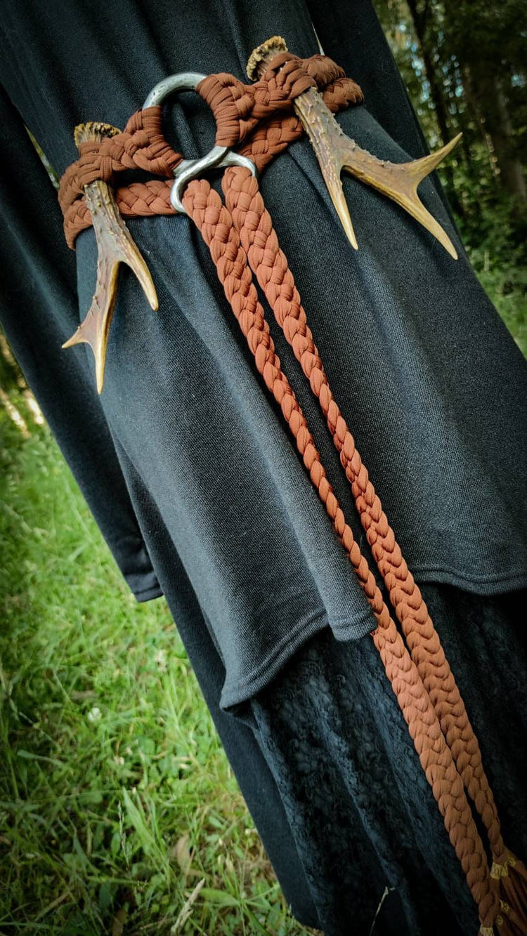 Cinturón vikingo personalizado para Ivawgeoff, cruz de troll dorada, tamaño grande, verde oscuro