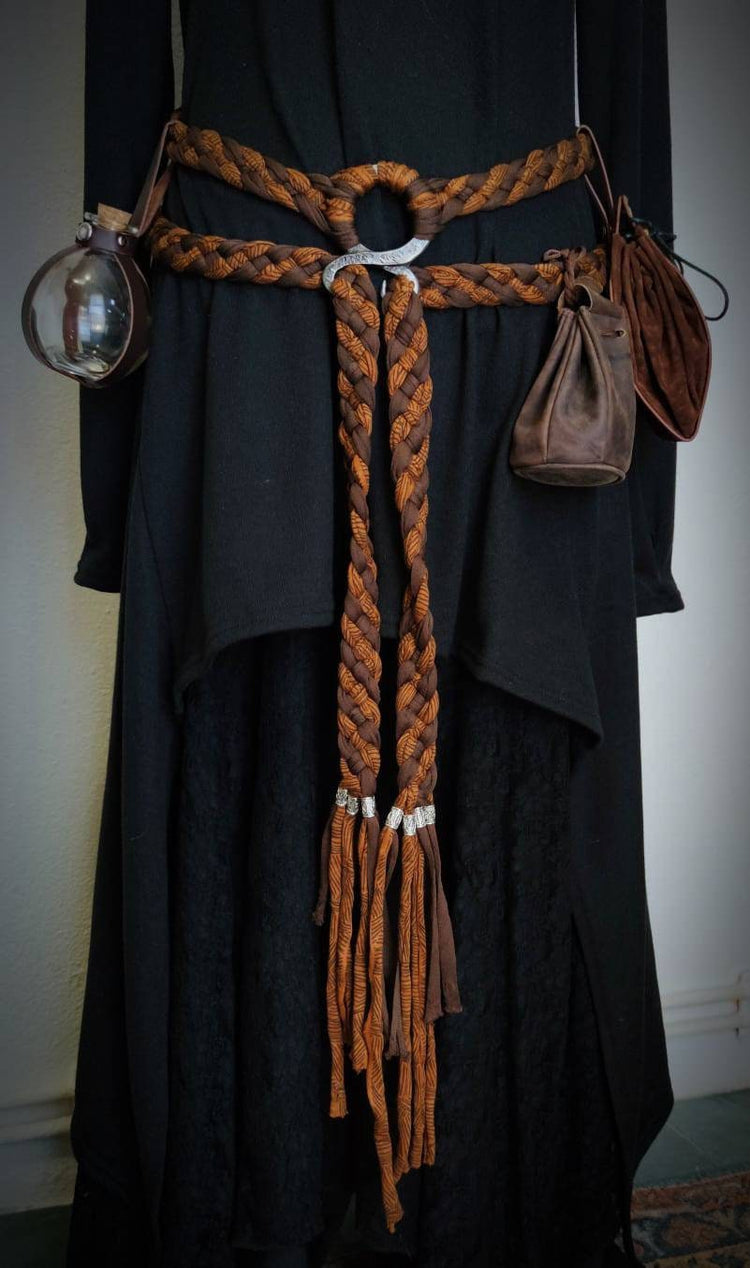 Handwoven Troll Cross Belt: Braided Norse Pagan Belt