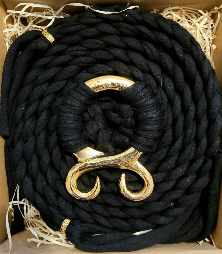 Handmade Norse Troll Cross Belt: Golden Edition Viking Wedding Accessory