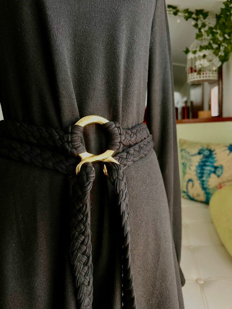 Handmade Norse Troll Cross Belt: Golden Edition Viking Wedding Accessory