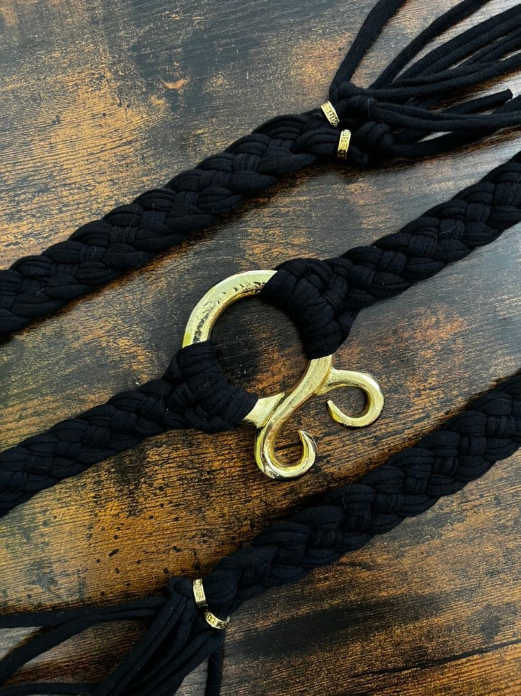 Handmade Norse Troll Cross Belt: Golden Edition Viking Wedding Accessory