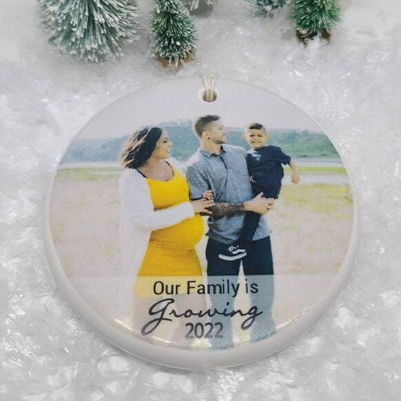 Ornament Growing Family, Expecting, Custom, Personalized Ornament Custom Family - your photo with names