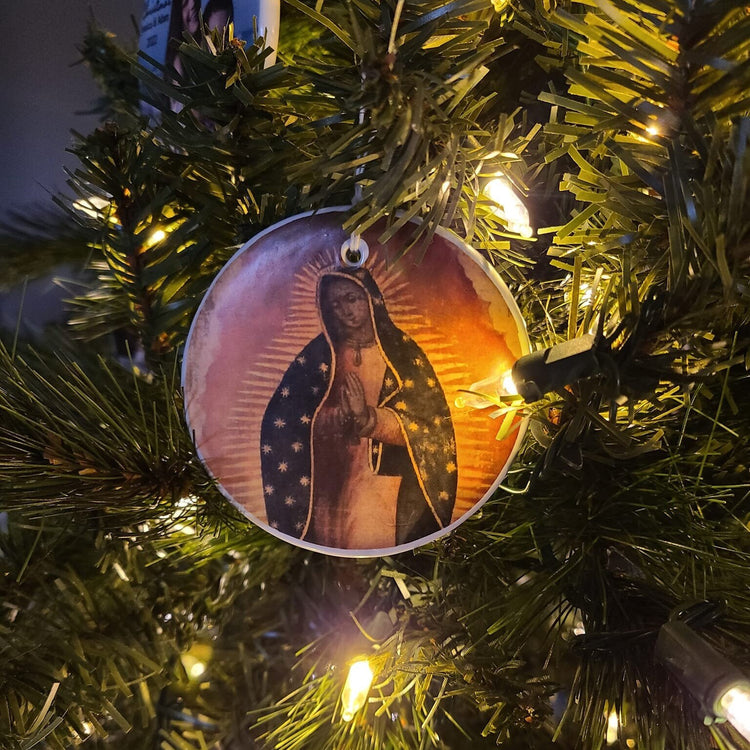 Ornament Our Lady of Guadalupe, Virgin Mary, Catholic Ornament, Christmas Ornament - warm image of our lady of guadalupe