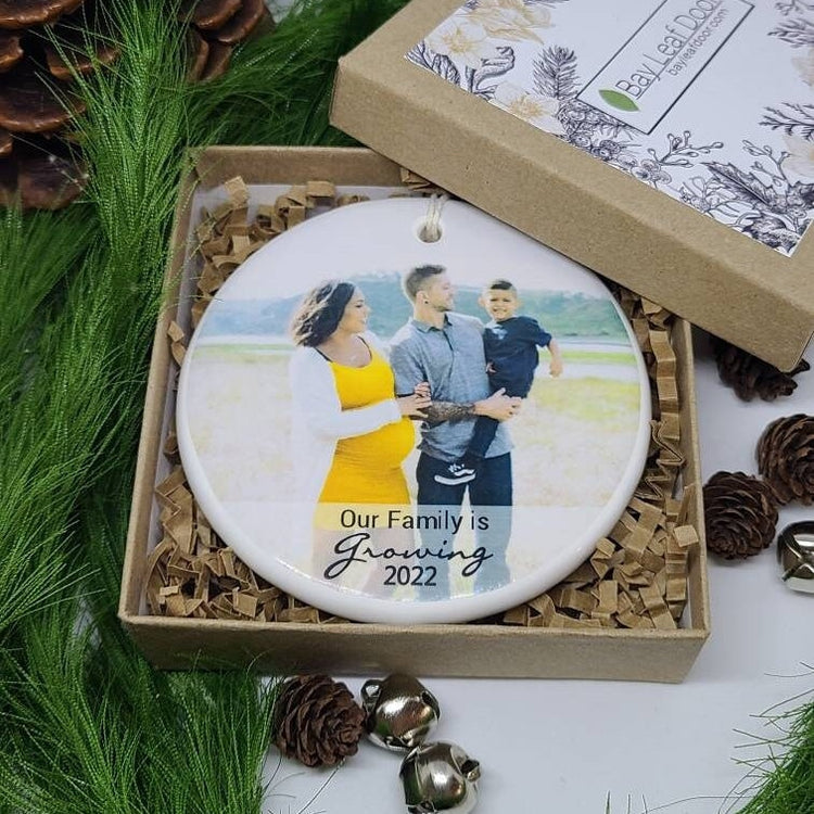 Ornament Growing Family, Expecting, Custom, Personalized Ornament Custom Family - your photo with names