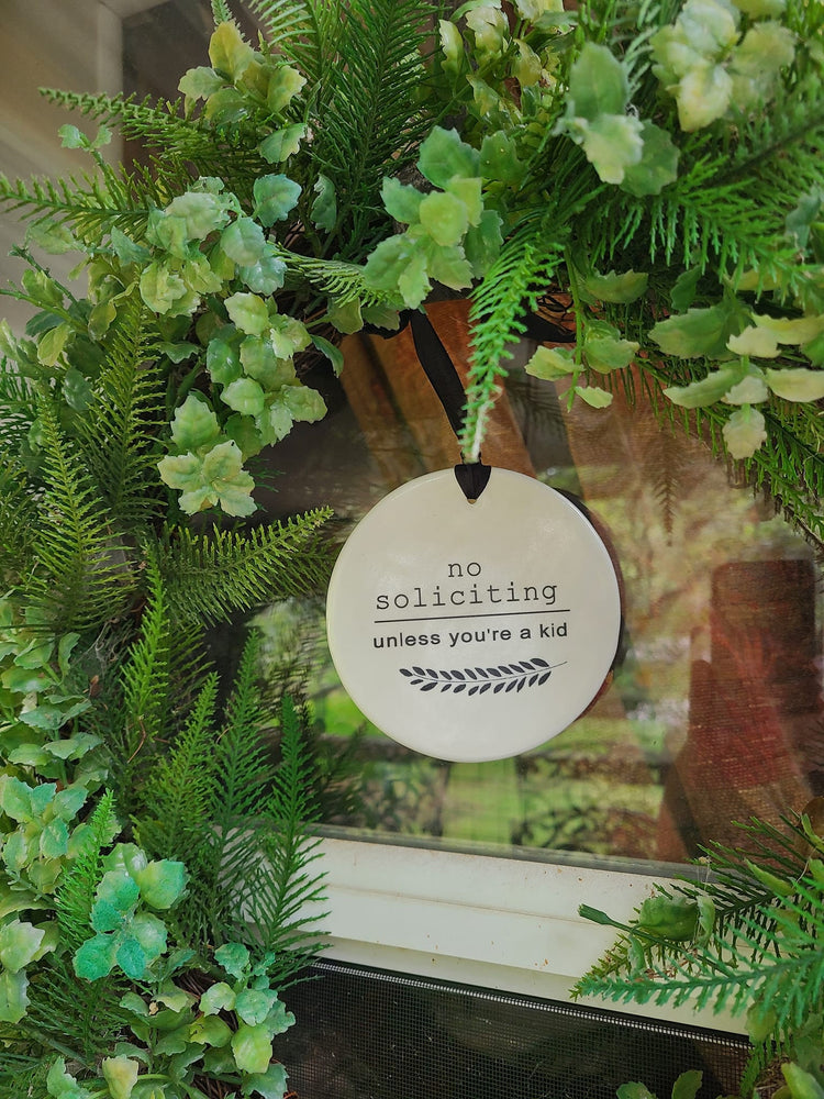 Sign Thin Mints, No Soliciting Sign, No Soliciting, Kid's Welcome - Sign No Soliciting, Ceramic Sign - different sizes and styles available