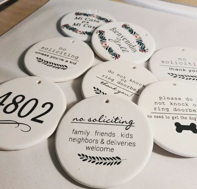 Sign House Numbers, Address Sign, Ceramic House Number Sign - your address - different sizes available