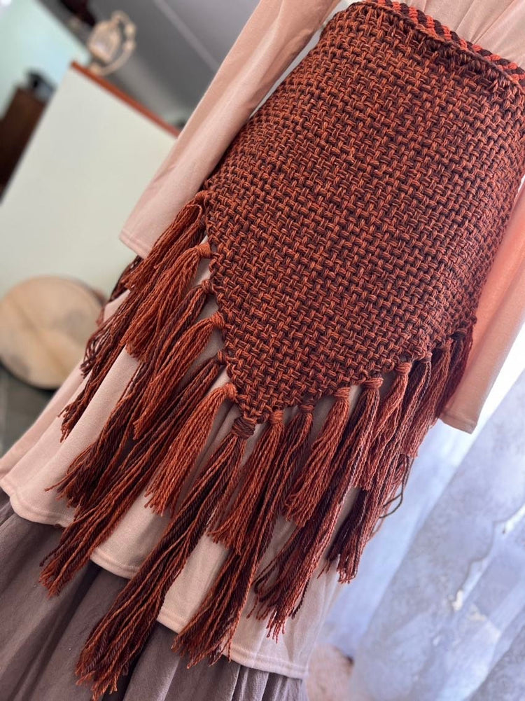 Handmade Norse Shaman Shawl: Autumn Witch Ritual Set