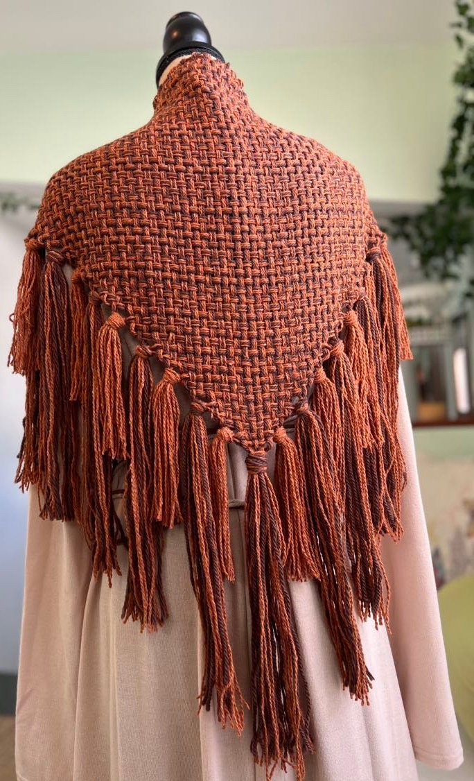 Handmade Norse Shaman Shawl: Autumn Witch Ritual Set