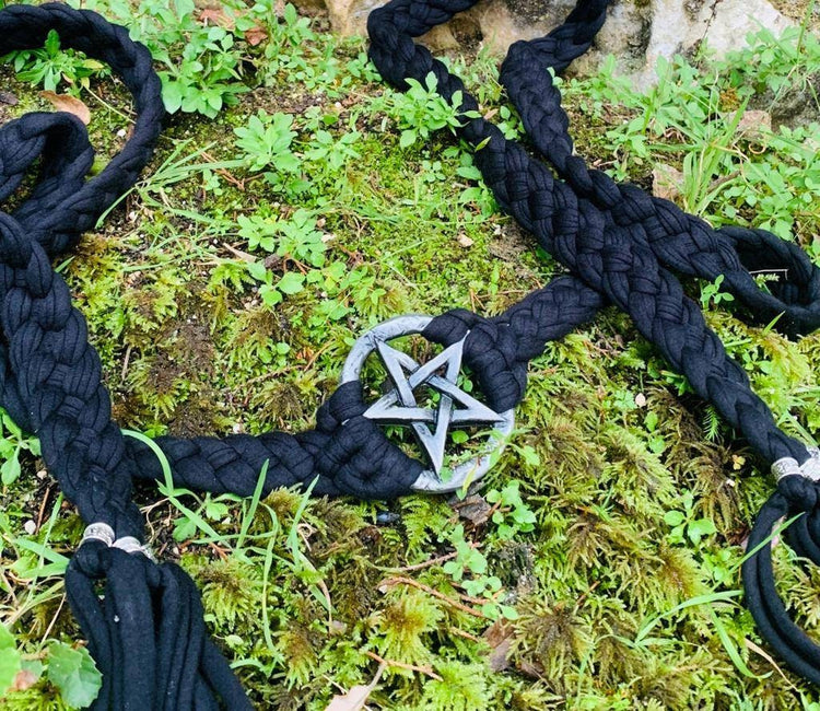 Handmade Pentagram Belt: Gothic Witch Pagan Accessory