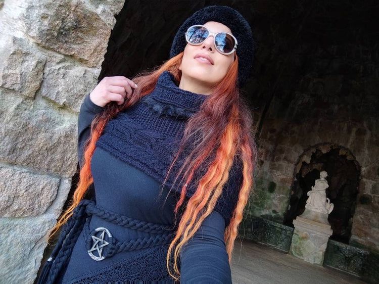 Handmade Pentagram Belt: Gothic Witch Pagan Accessory