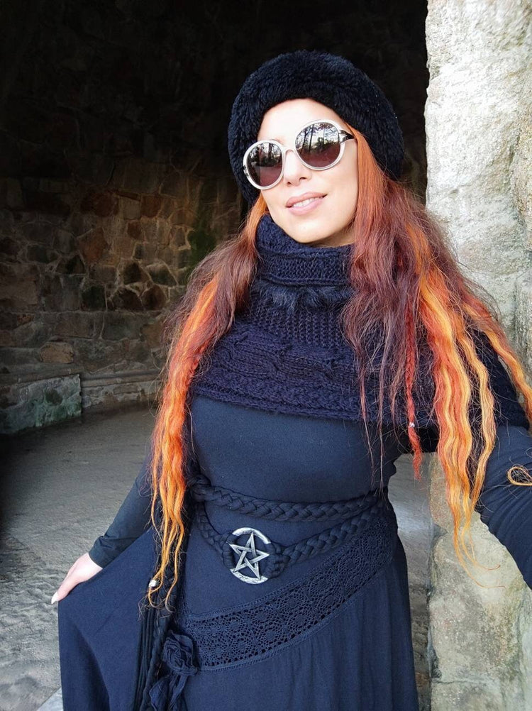 Handmade Pentagram Belt: Gothic Witch Pagan Accessory