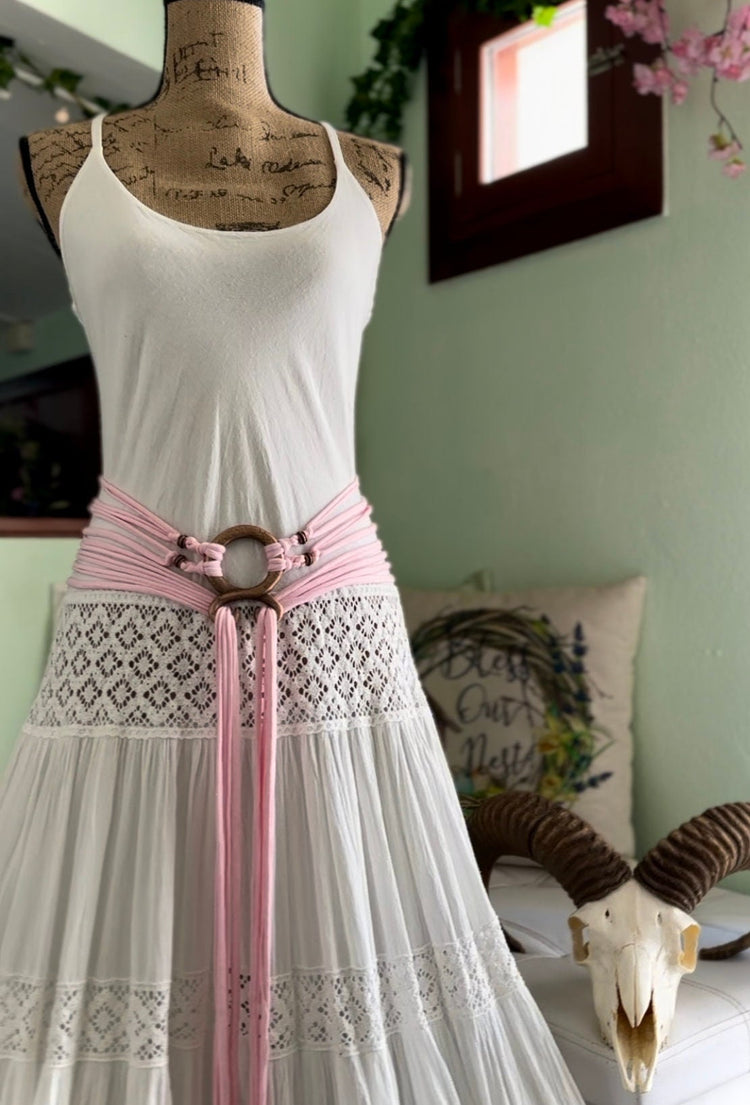 Pink Norse Belt: Viking Troll Cross Harness, Recycled Fabric