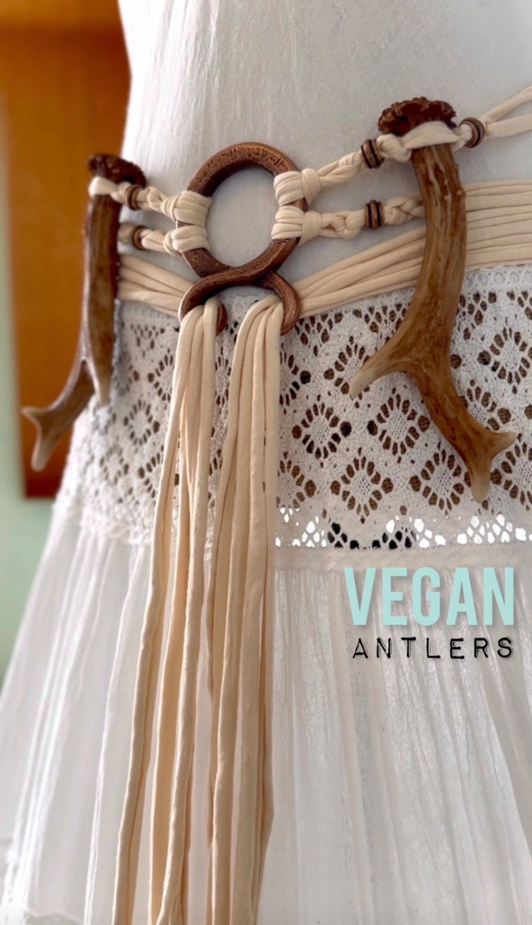Handfasting Dress: Organic Cotton Wedding Gown with Völva Harness