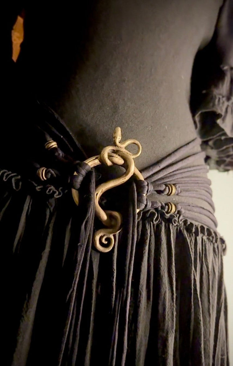 Lilith Serpent Belt Harness: Gothic Pagan Waist Chain