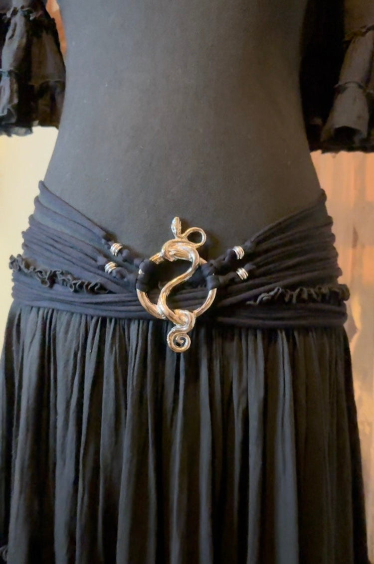 Lilith Serpent Belt Harness: Gothic Pagan Waist Chain