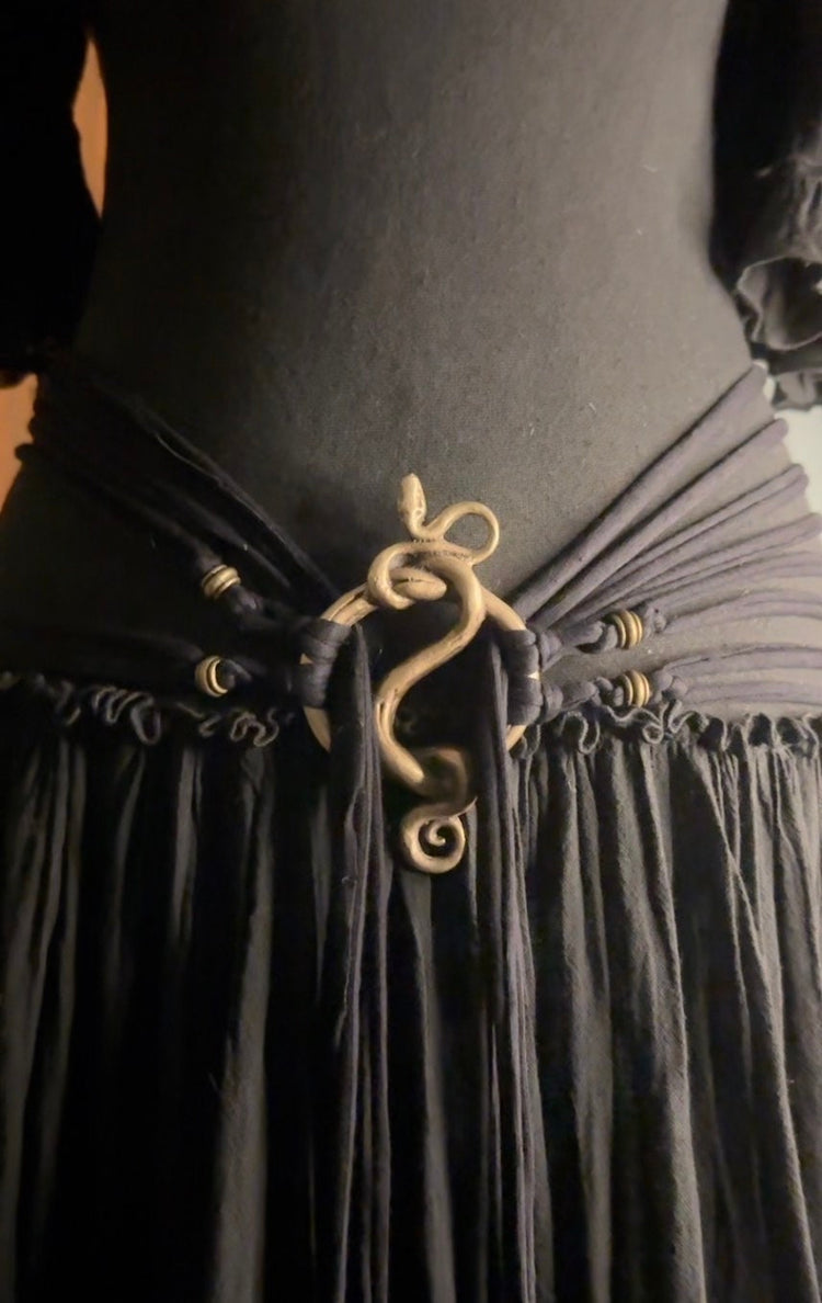 Lilith Serpent Belt Harness: Gothic Pagan Waist Chain