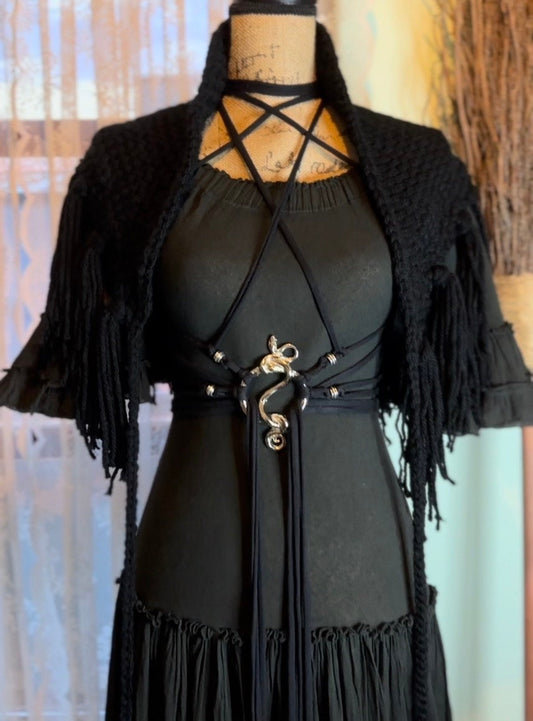 Conjunto de chal tejido de sombra, estilo cinturón sin trenzar para Damian