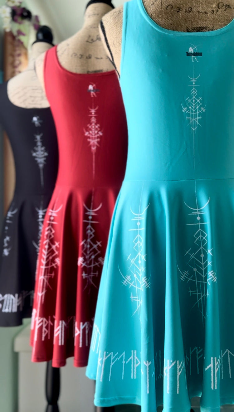 NEW EDITION! Viking Dress, Norse dress, Viking Amulet Dress, Rune Dress, Norse Pagan Clothing, Nordic dress, Norse Dreamcatcher, Shieldmaden