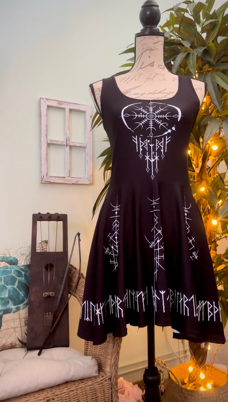 NEW EDITION! Viking Dress, Norse dress, Viking Amulet Dress, Rune Dress, Norse Pagan Clothing, Nordic dress, Norse Dreamcatcher, Shieldmaden