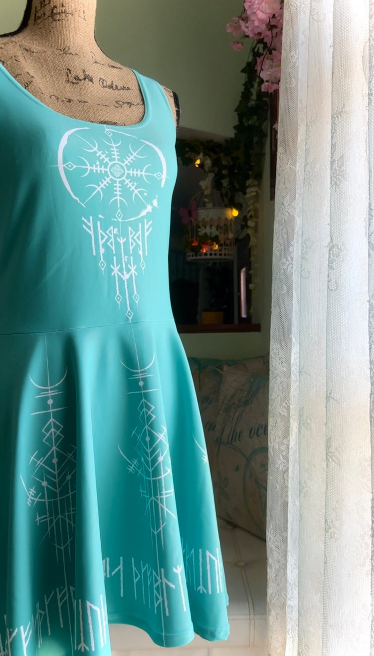 NEW EDITION! Viking Dress, Norse dress, Viking Amulet Dress, Rune Dress, Norse Pagan Clothing, Nordic dress, Norse Dreamcatcher, Shieldmaden