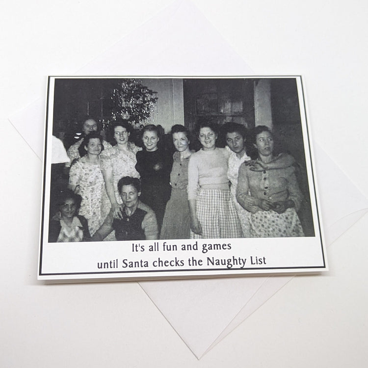 Vintage Inspired Snarky Christmas Cards - 5 Different designs to choose from or 5 pack