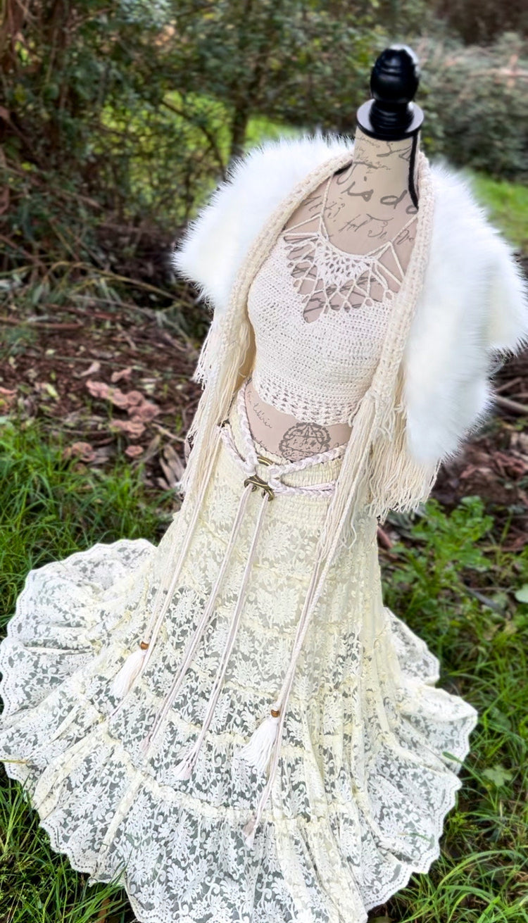Norse Wedding Dress Set: Handmade Alfheim Bridal Gown
