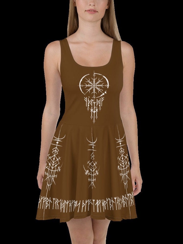 Norse Dreamcatcher Dress: Viking Runes, Forest Witch Style