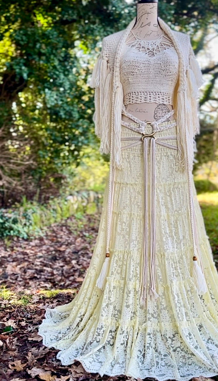 Norse Wedding Dress Set: Handmade Alfheim Bridal Gown
