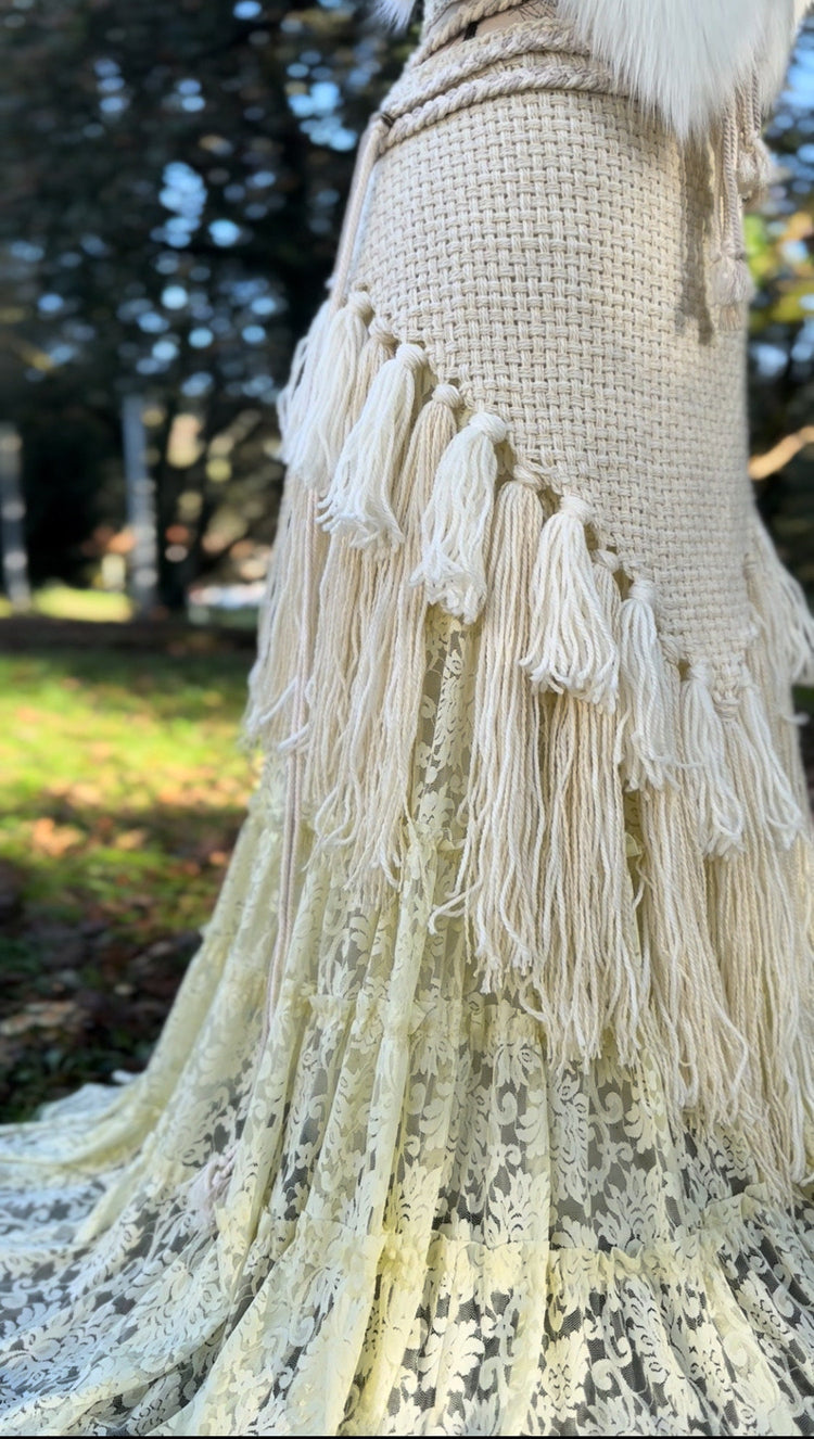 Alfheim Wedding Set, Norse Pagan Bridal Gown, Handfasting Outfit