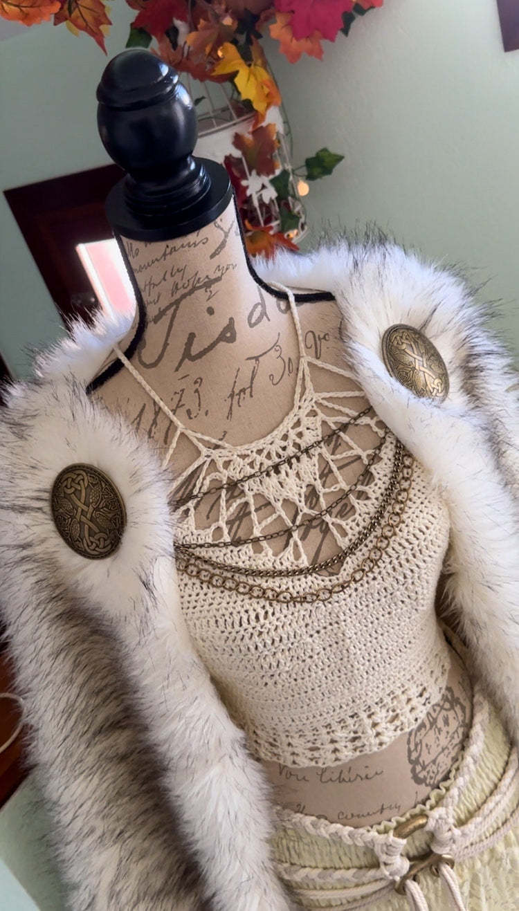 Alfheim Wedding Set, Norse Pagan Bridal Gown, Handfasting Outfit